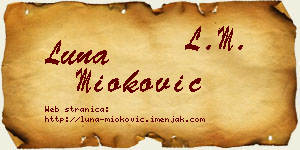 Luna Mioković vizit kartica